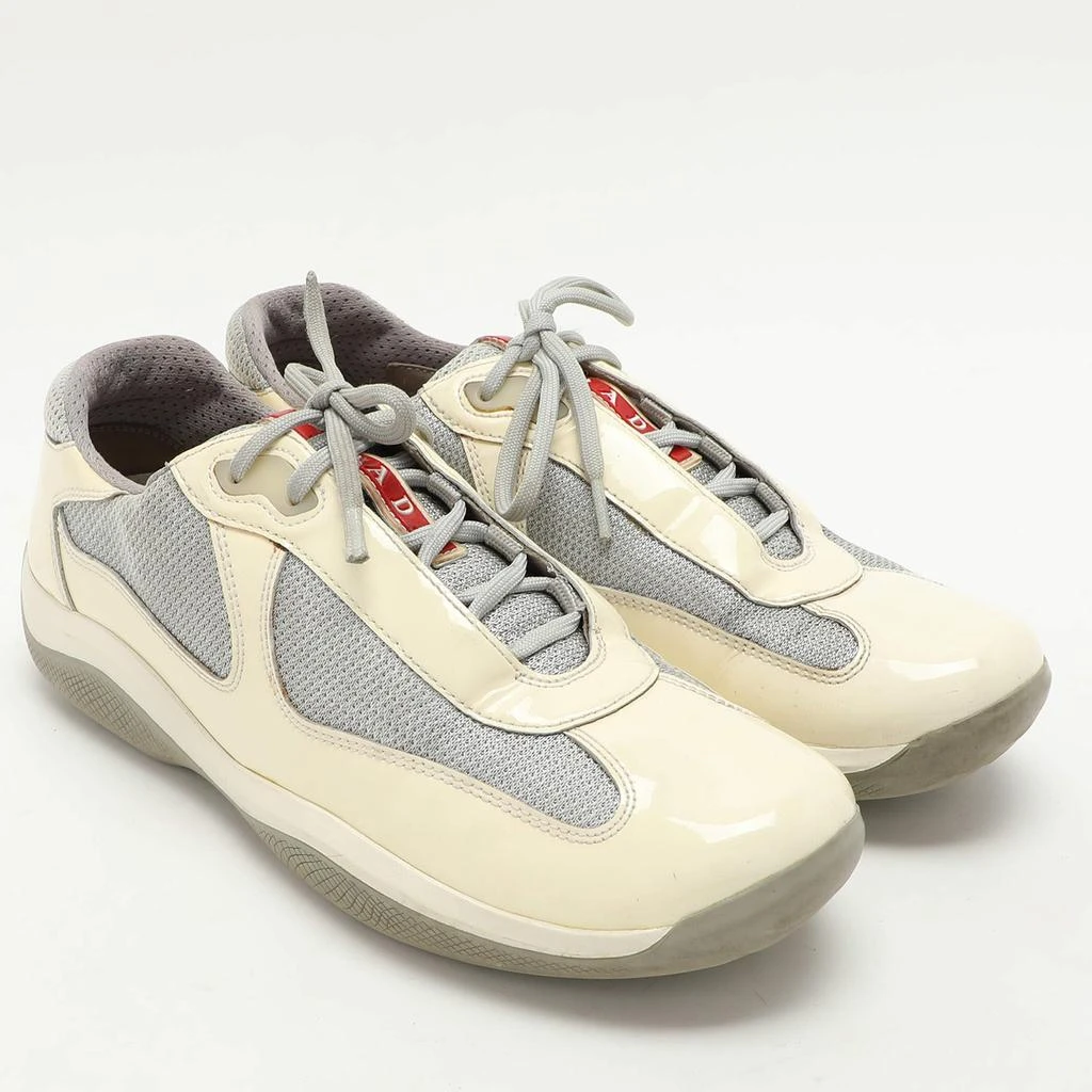 Prada Prada Sport White/Grey Leather And Mesh America's Cup Low Top Trainer Sneakers Size 40 4