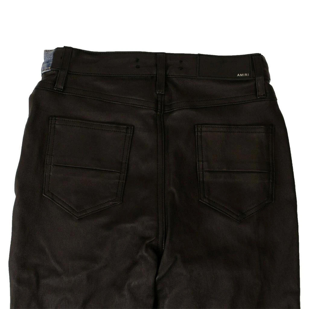 AMIRI Denim Leather Jeans- Blue/Black 4