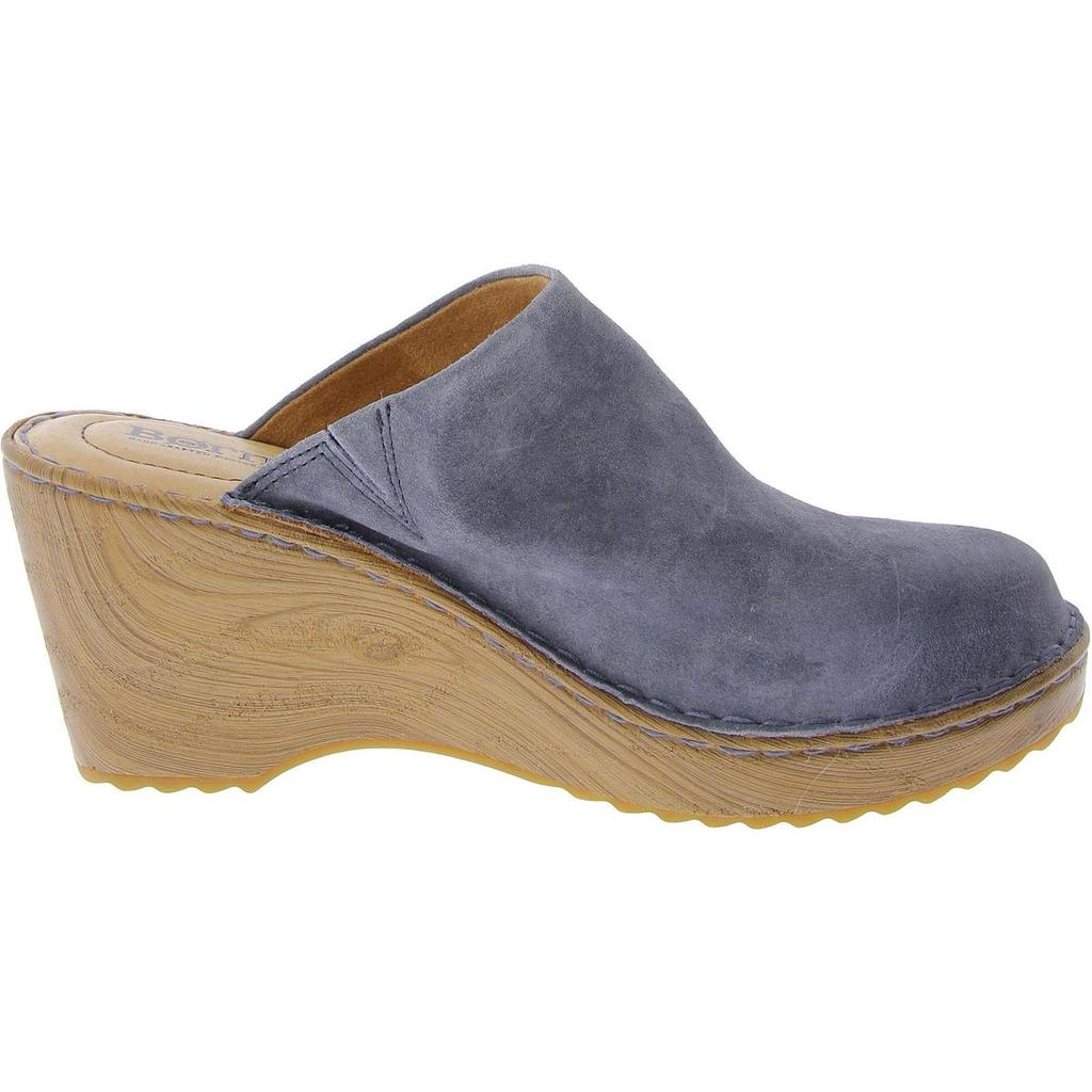 Born Womens Leather Wedge Mules