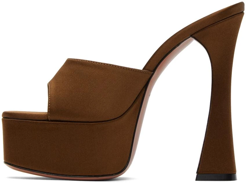 Amina Muaddi Brown Dalida 140 Heeled Sandals 3