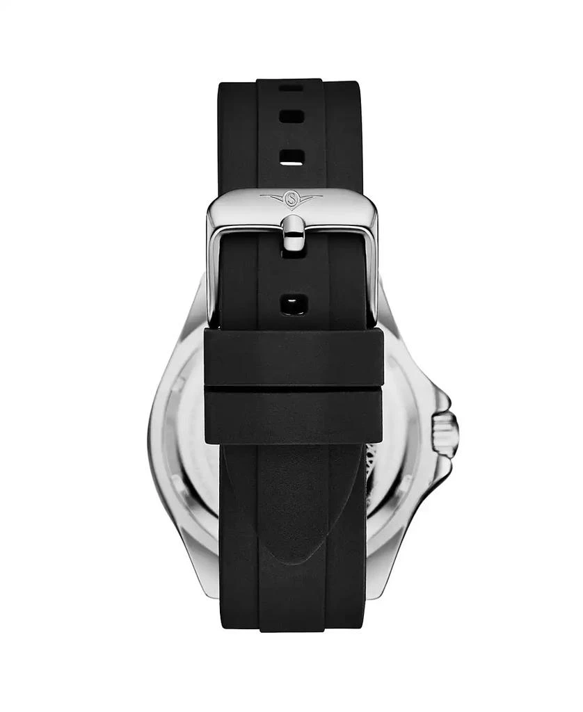 Stuhrling Depthmaster 4072 Men s Quartz Diver Watch – 42mm, Black Dial, Silicone Strap, Rotating Bezel, Date, 100M Water Resistant 2