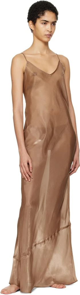 SKIMS Tan Liquid Organza Cami Long Maxi Dress 4