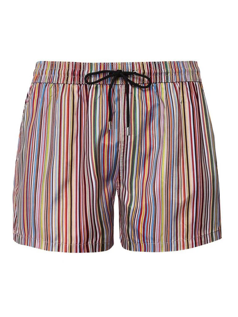 Paul Smith Paul Smith Striped Drawstring Swim Trunks 1