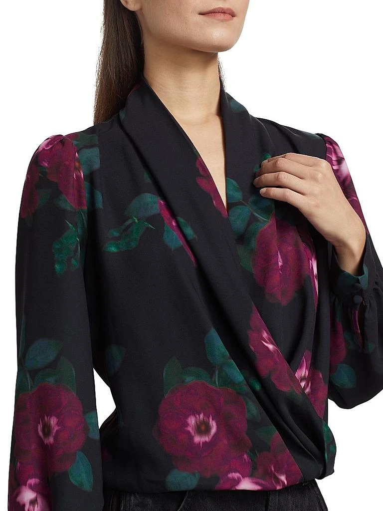 FIGUE Jackie Floral V-Neck Blouse 6