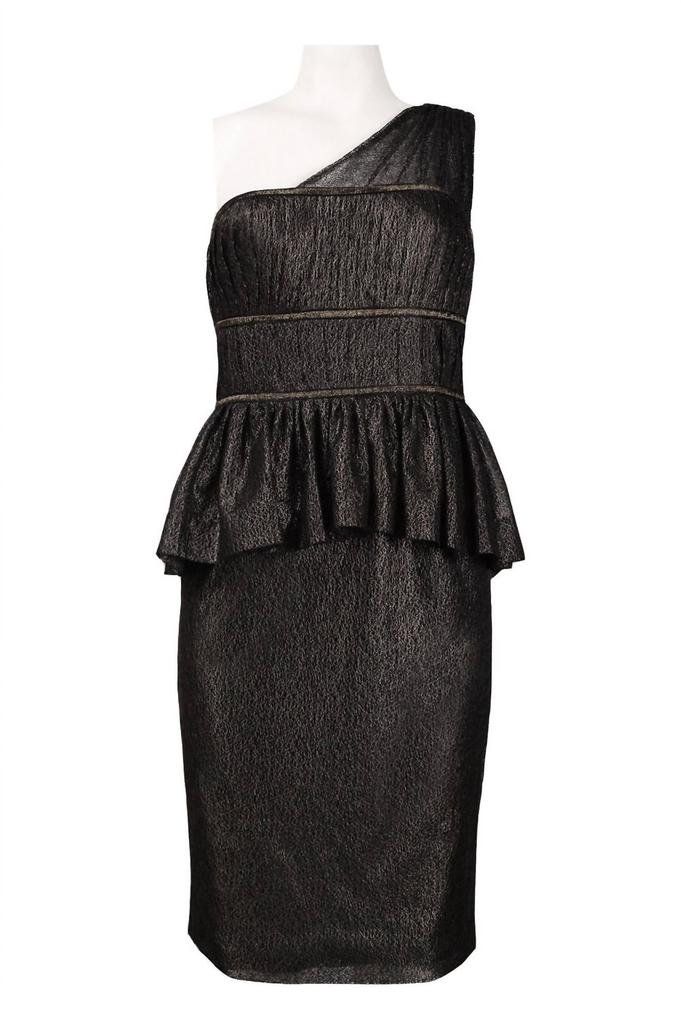 Monique Lhuillier Monique Lhuillier - Women's One Shoulder Lace Peplum Dress