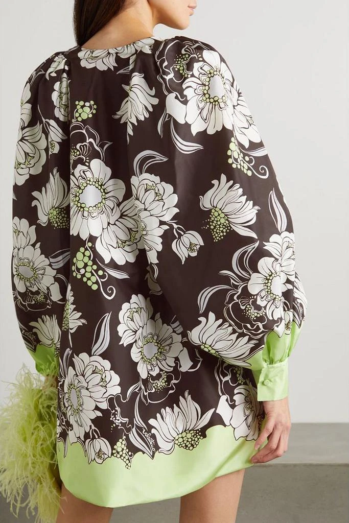 Valentino Floral-print duchesse silk-satin mini dress 3