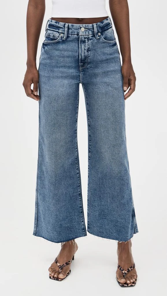 Good American Good Skate Wide Cropped Jeans 1