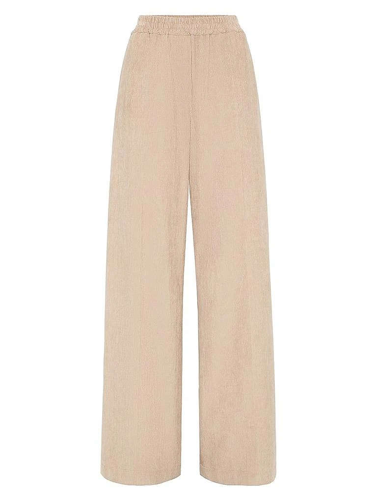 Brunello Cucinelli Comfort Cotton Narrow Wale Corduroy Loose Track Trousers 1