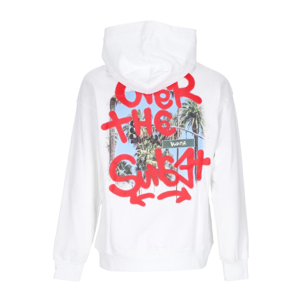 Disclaimer Men's Lightweight Hooded Sweatshirt Over The Sunset Logo Hoodie White