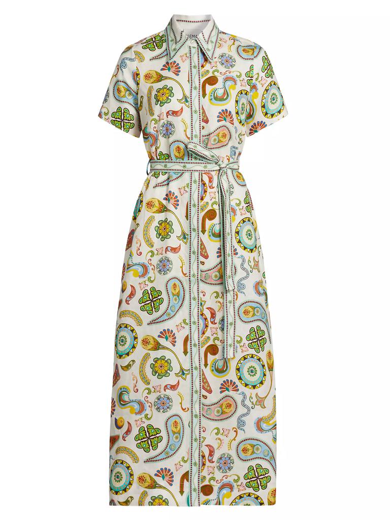 ALÉMAIS Players Arcade Printed Shirtdress