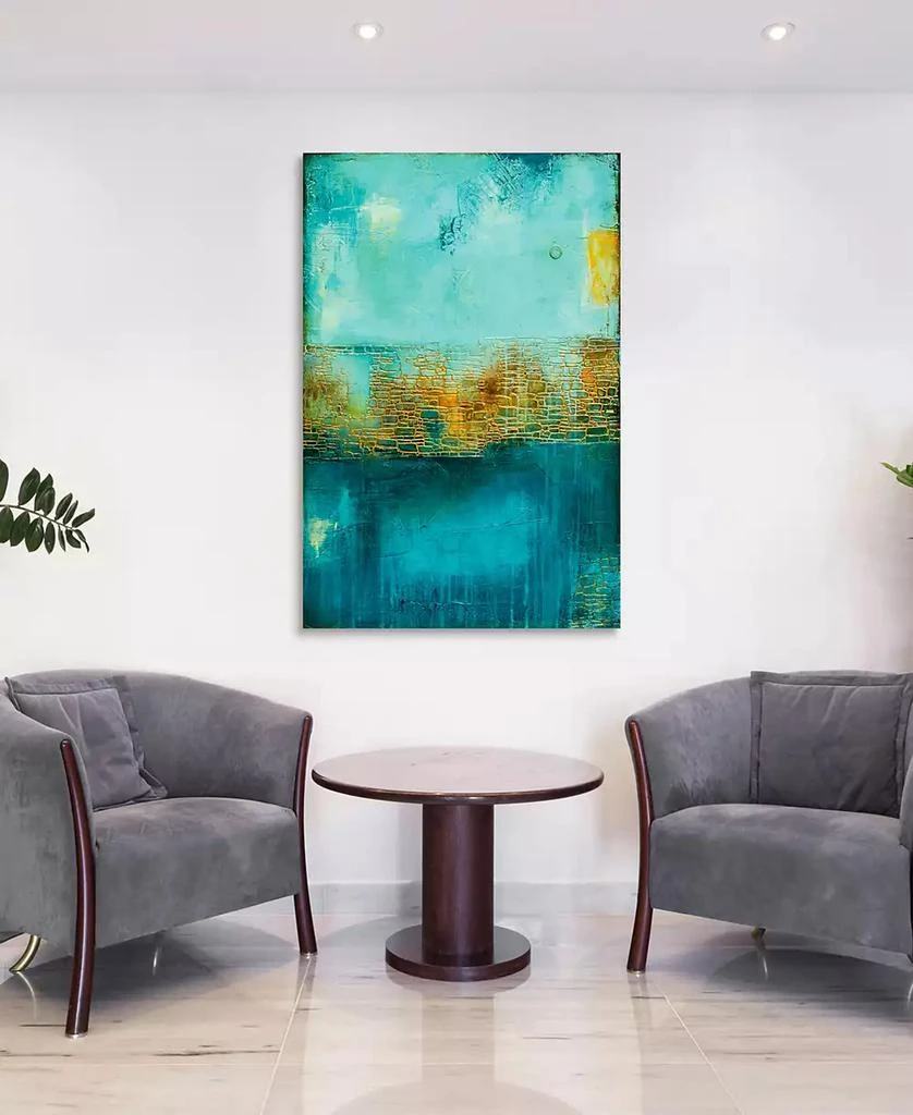 Empire Art Direct 
Castle Court
 Frameless Free Floating Tempered Art Glass Wall Art - 48" x 32

 5