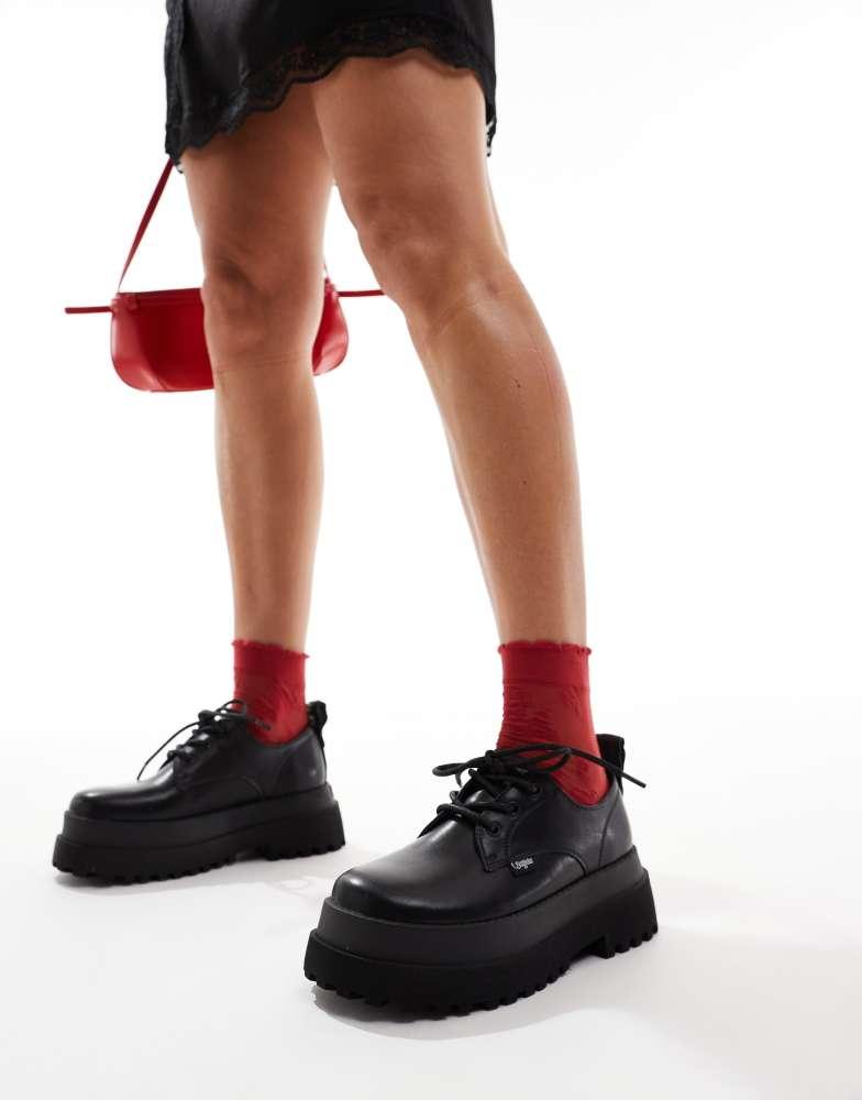 Buffalo Buffalo lace up chunky shoe in black