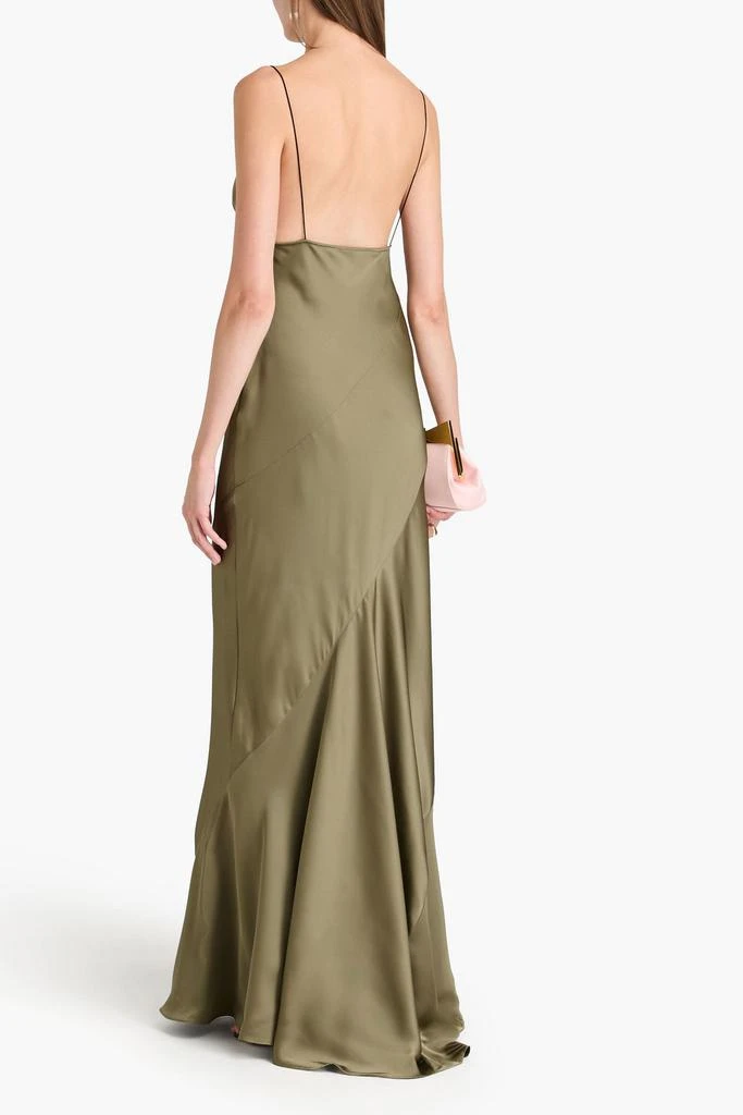 PHILOSOPHY di LORENZO SERAFINI Draped satin-twill maxi slip dress 3