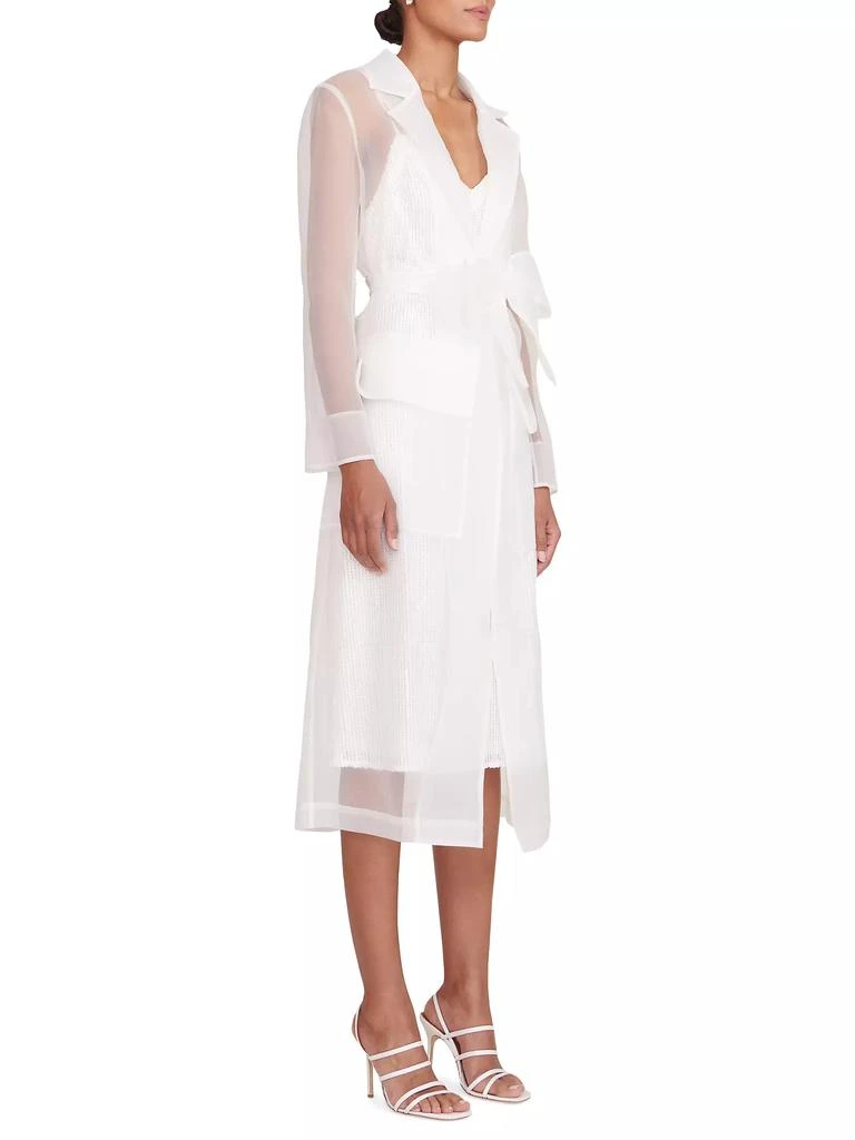 Staud Ashley Sheer Belted Midi-Dress 4