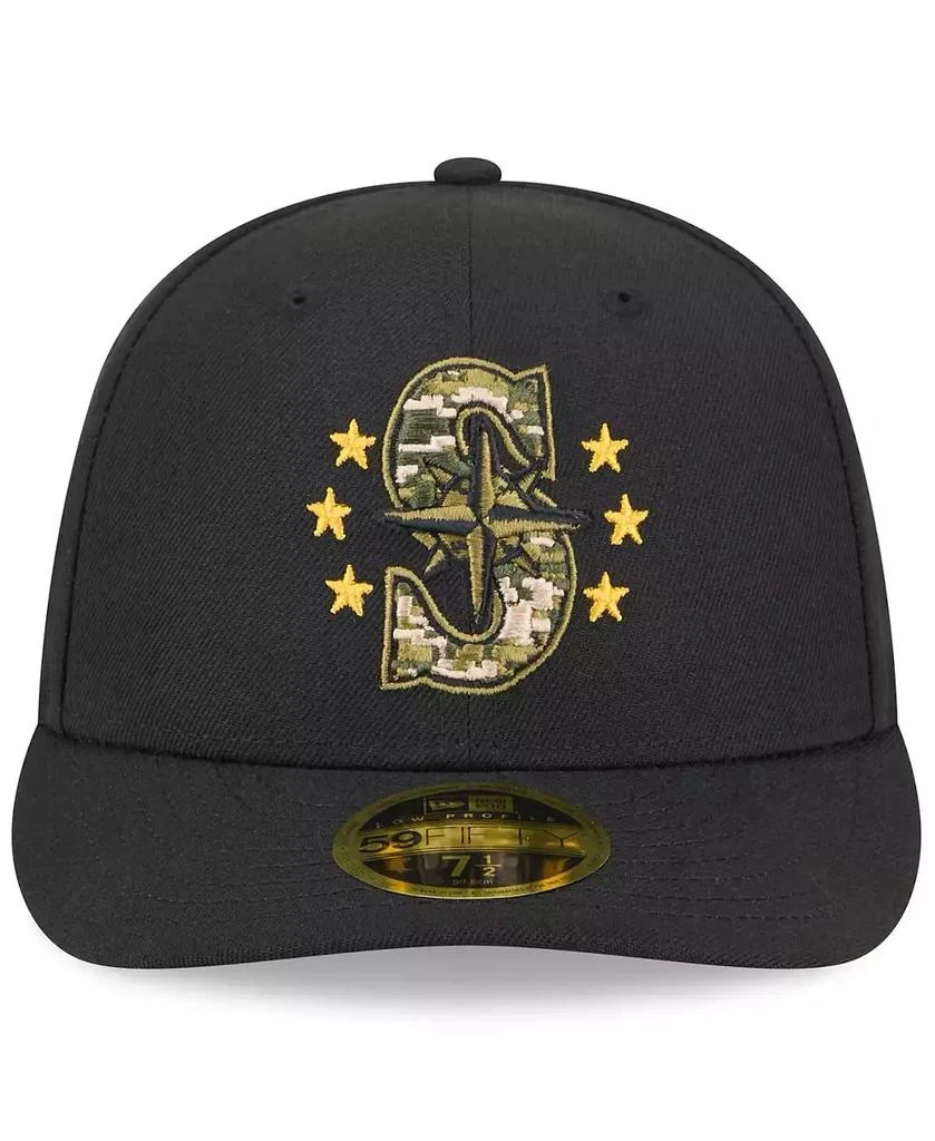 New Era Men's Black Seattle Mariners 2024 Armed Forces Day Low Profile 59FIFTY Fitted Hat 3