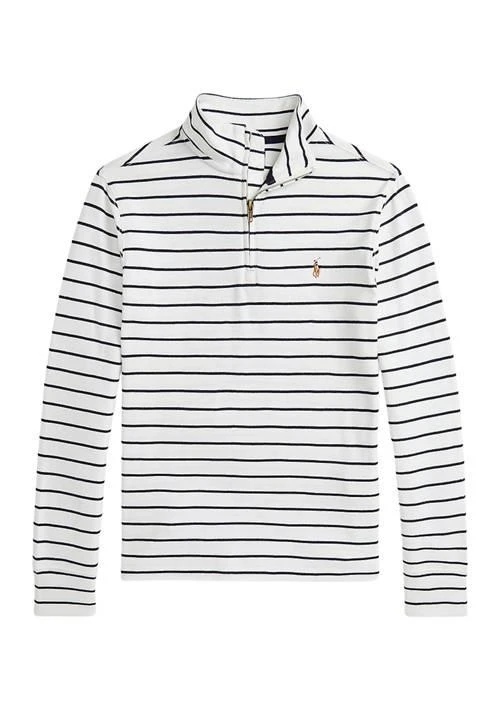 Ralph Lauren Childrenswear Lauren Childrenswear Boys 8 20 Striped Cotton 1 4 Zip Pullover 1