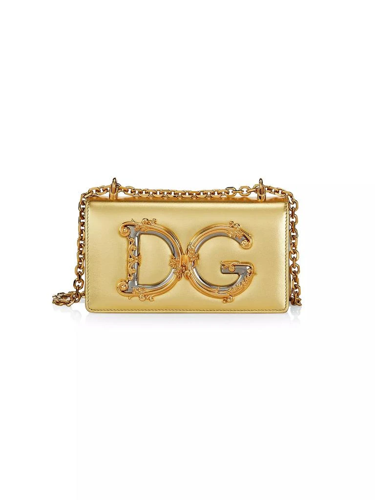 Dolce & Gabbana D&G Girls Metallic Leather Crossbody Phone Case 1