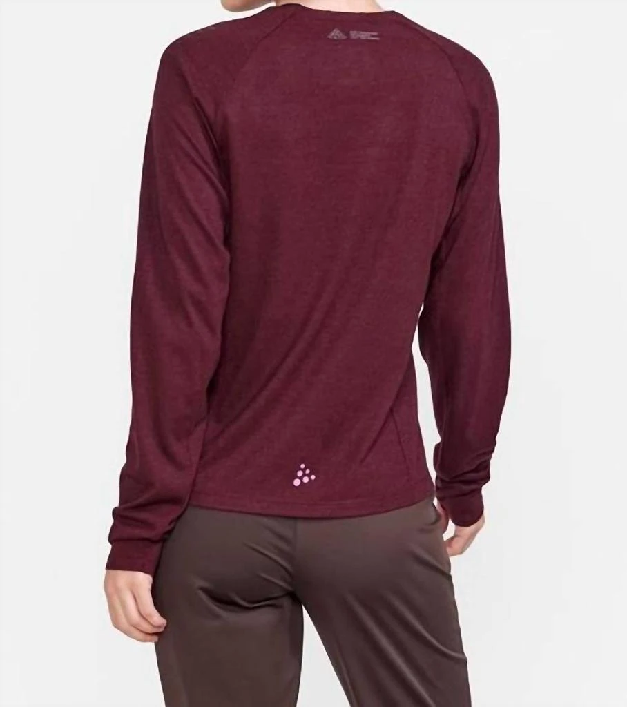Craft Sportswear Women
s Adv Trail Wool Wind Long Sleeve Tee In Punsch/melan 2