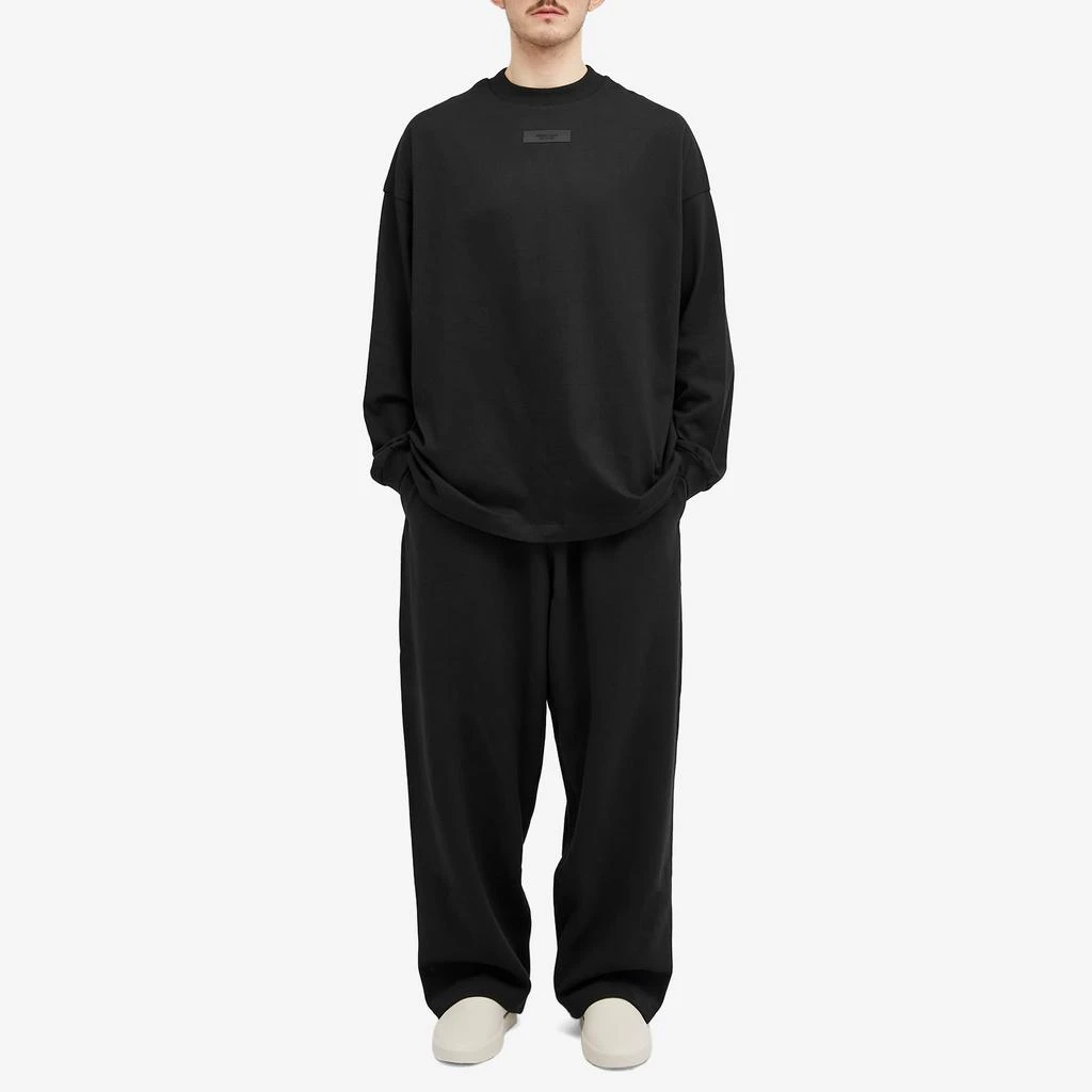 Essentials Fear of God ESSENTIALS Long Sleeve Spring Tab T-Shirt - Jet Black 4