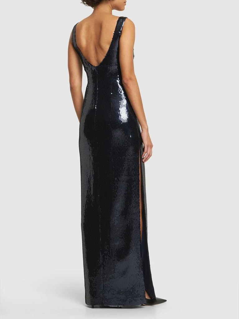 GALVAN Liquid Sequined Cutout Maxi Dress 2