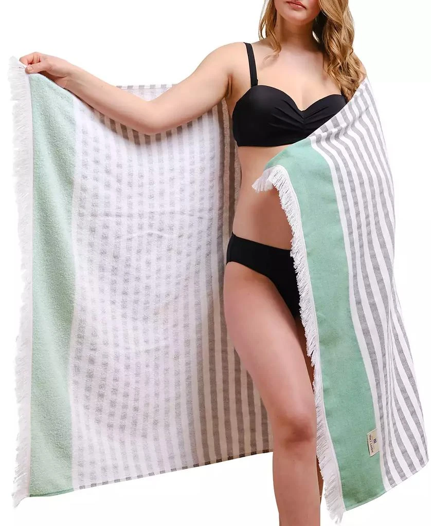 American Soft Linen Peshtemal 100% Turkish Cotton 4-Pack Beach Towels, 35" x 60" 2