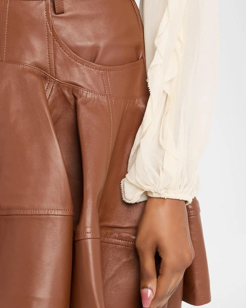Zimmermann Hypnotic Leather Mini Skirt 6