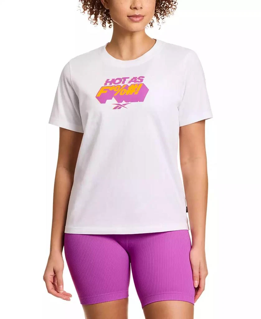 Reebok Women
s Cotton Hot Logo Graphic Crewneck T-Shirt