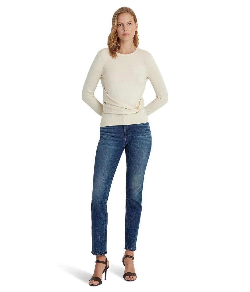 Lauren Ralph Lauren Twist-Front Cotton-Blend Sweater 4