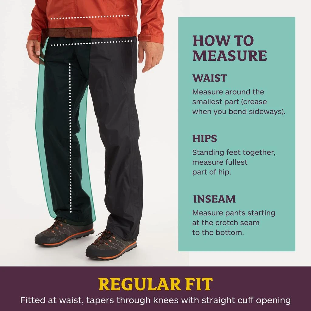 Marmot Marmot Men
s PreCip Eco Rain Pant – Lightweight, Waterproof, Packable Hiking Pants Made with Recycled Materials 6