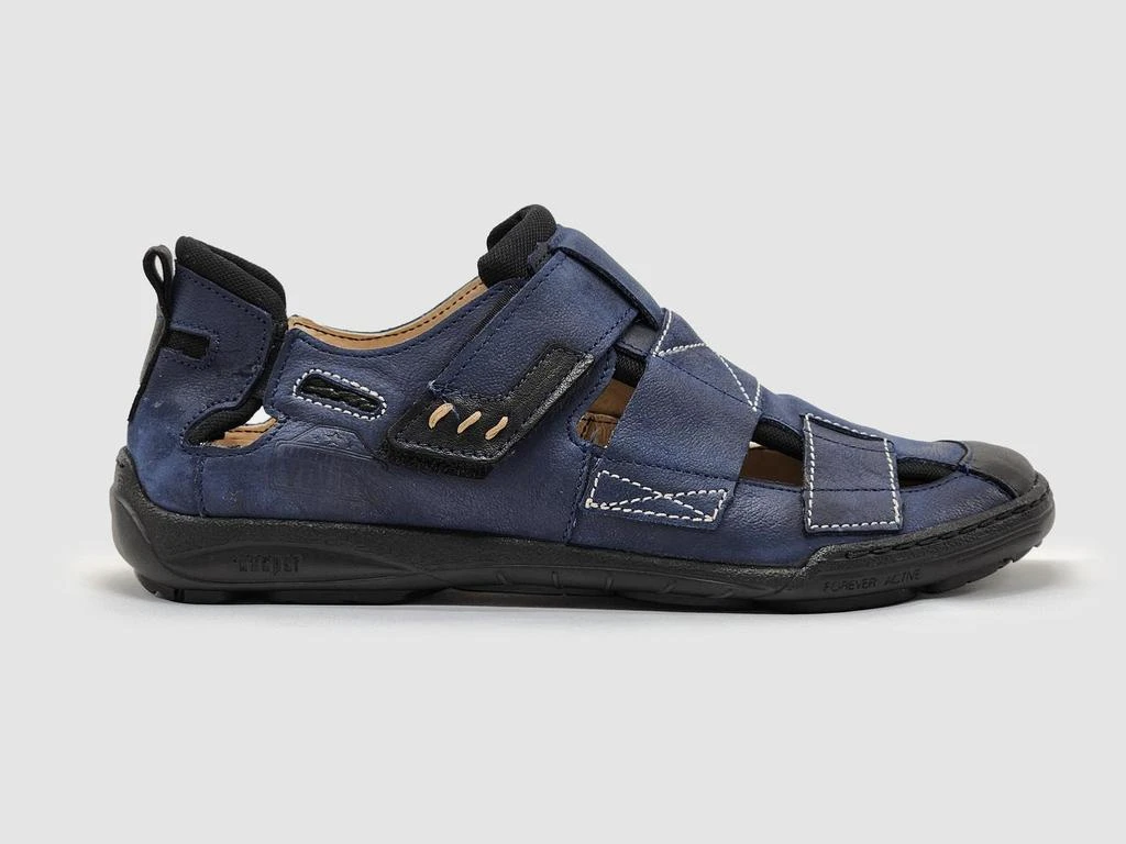 KCR Group Men
s Leather Sandals In Blue