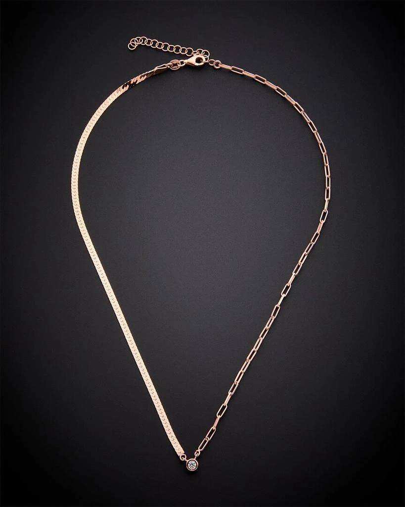 Meshmerise 18K Over Silver 0.1 ct. tw. Diamond Necklace 2