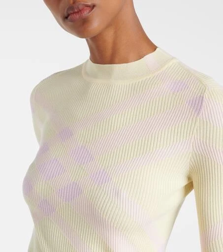 Burberry Burberry Check wool-blend top 4