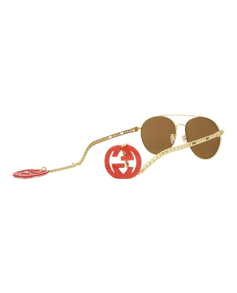 Gucci Aviator-Style Metal Sunglasses 5