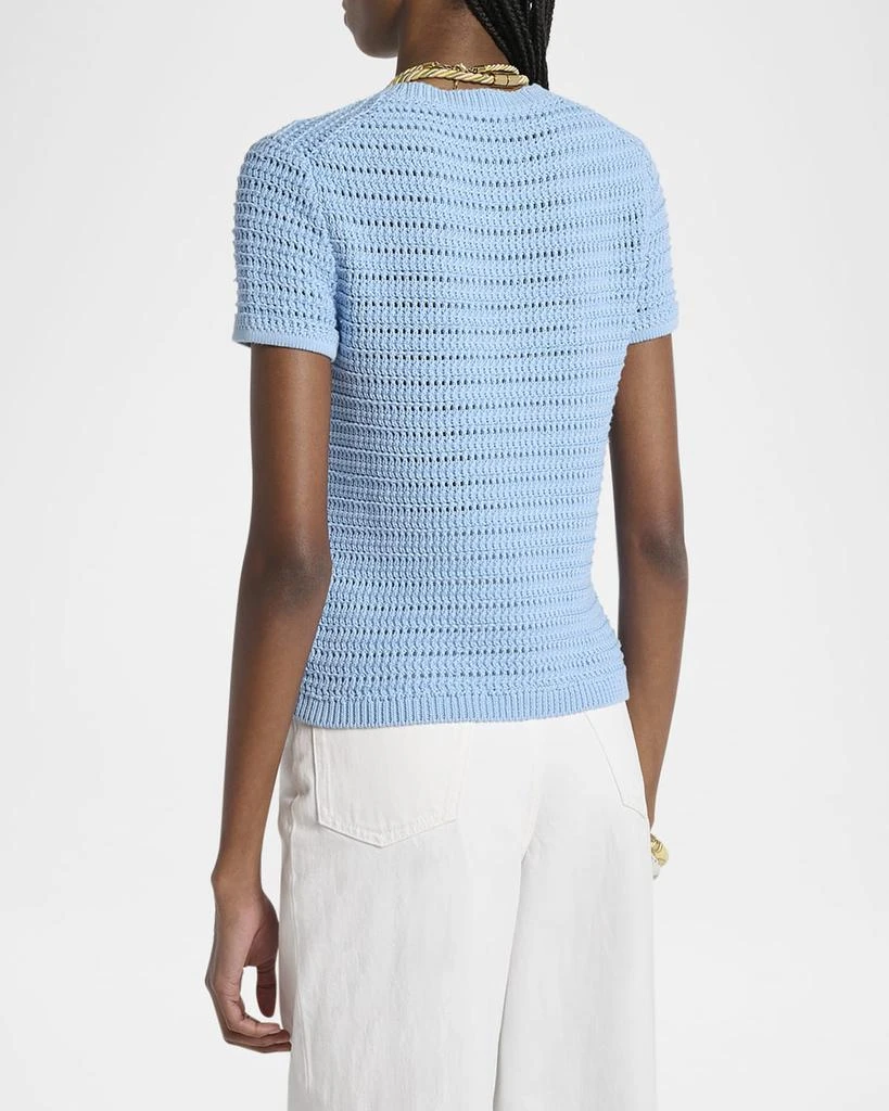 Chloé Open-Knit Logo Embroidered Top 3