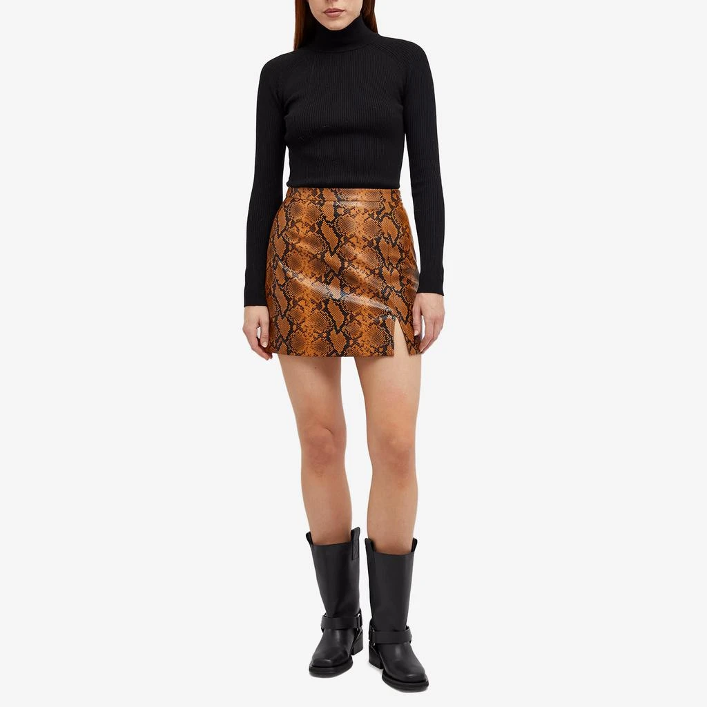 Kitri KITRI Collette Snakeskin Vinyl Mini Skirt 4