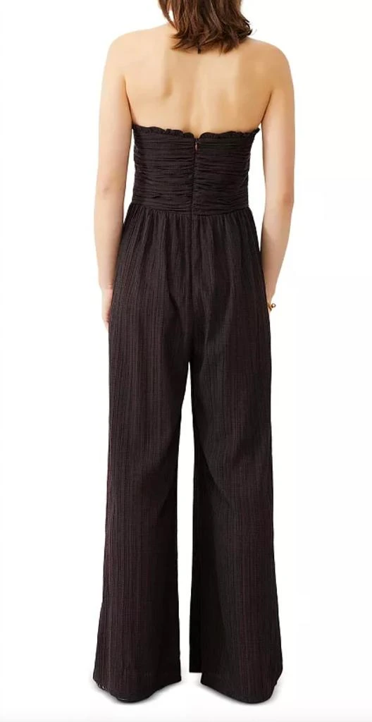 French Connection Bonny Pleated Jumpsuit In Chocolate 2
