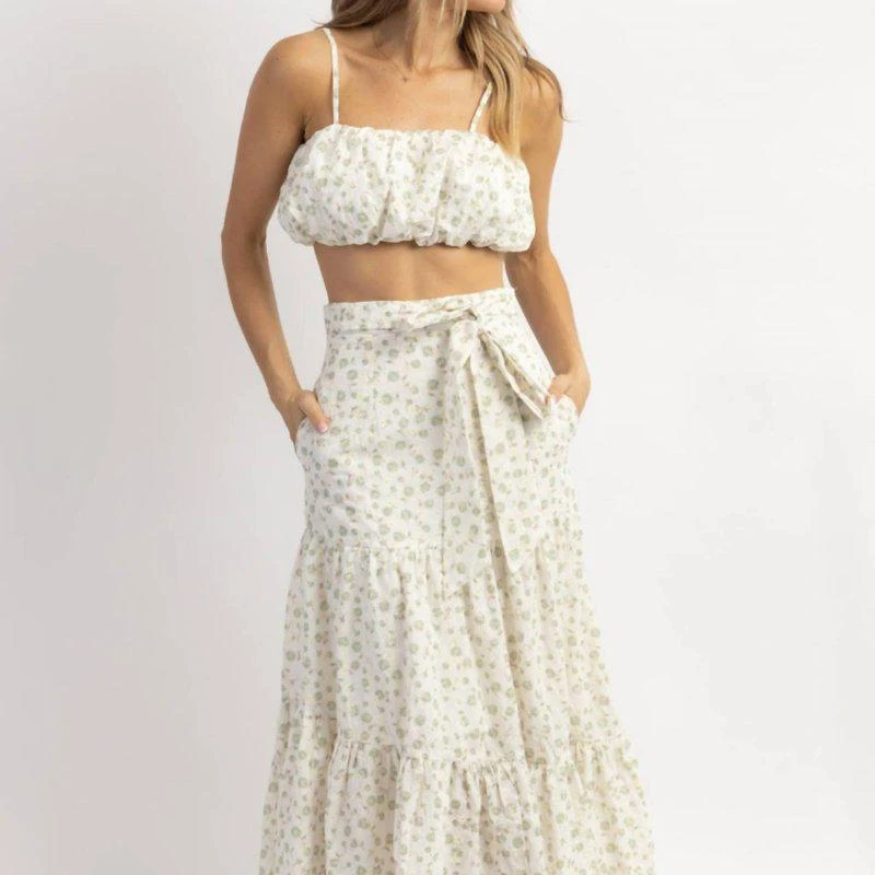MABLE Embroidered Crop + Skirt Set 1