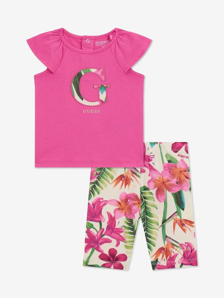 GUESS Baby Girls Legging Set in Pink 1