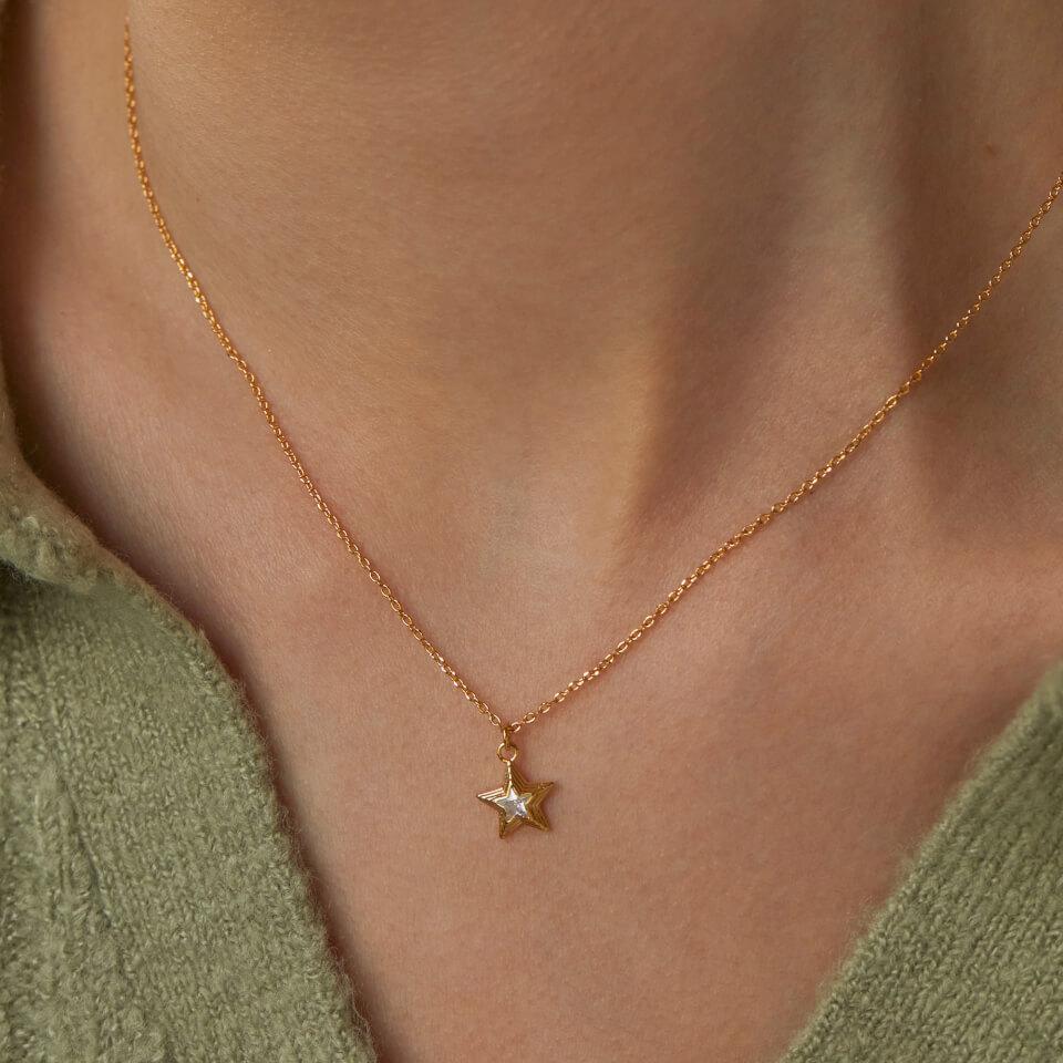 ESTELLA BARTLETT Estella Bartlett Blue Star Gold-Tone Necklace