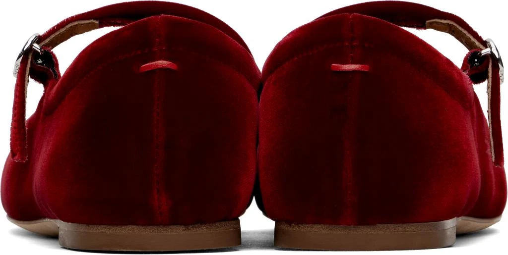 AEYDE Red Uma Velvet Mary-Jane Ballerina Flats 2