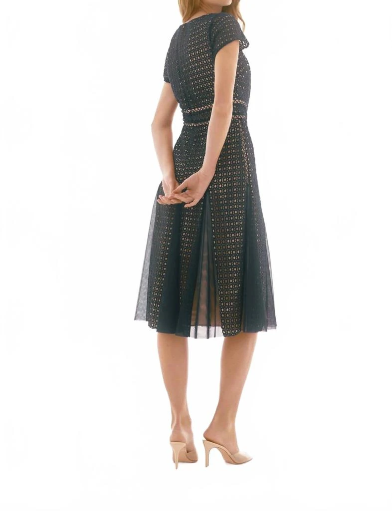 blue flared dress Long See-Through Cape Flared Dress S / Blue main image 1