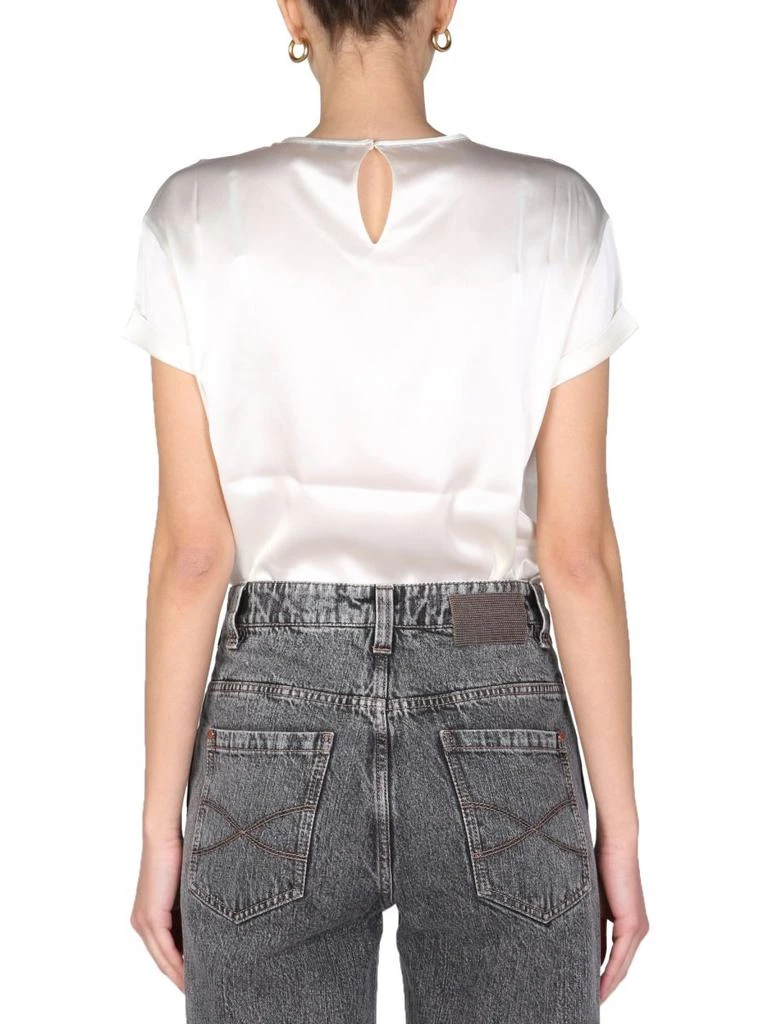 Brunello Cucinelli Brunello Cucinelli Satin Crewneck T-Shirt 2