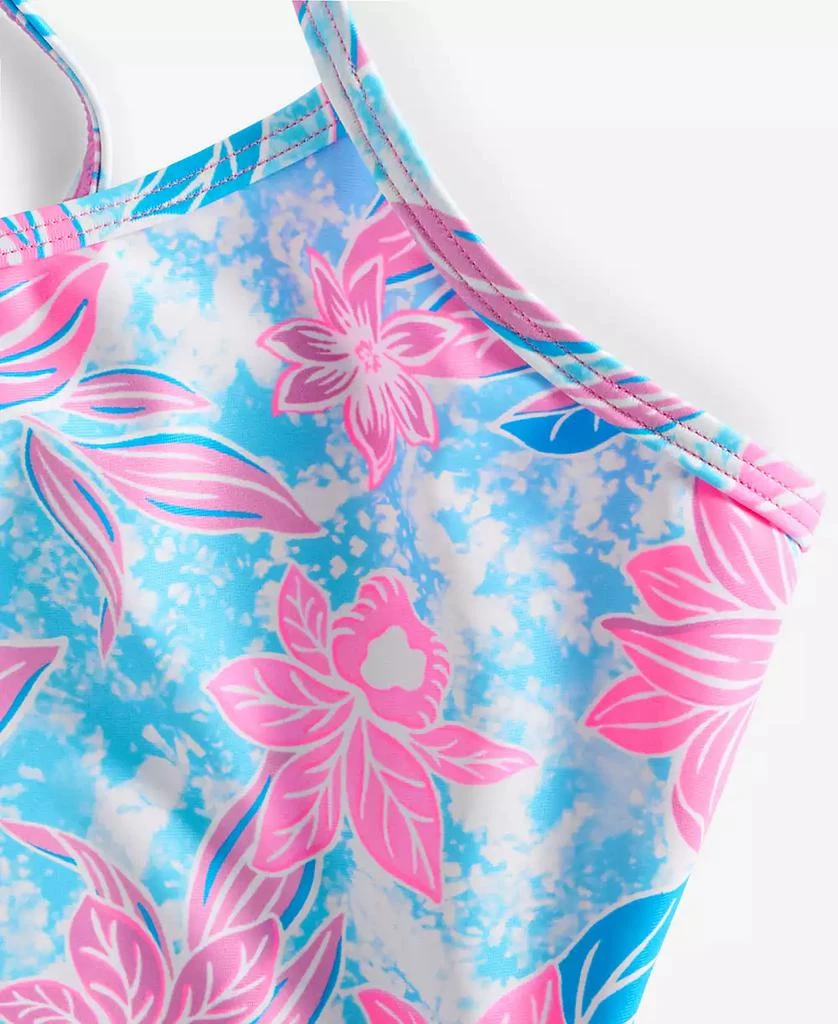 Breaking Waves Big Girls Floral Cutout One-Piece Swimsuit 3