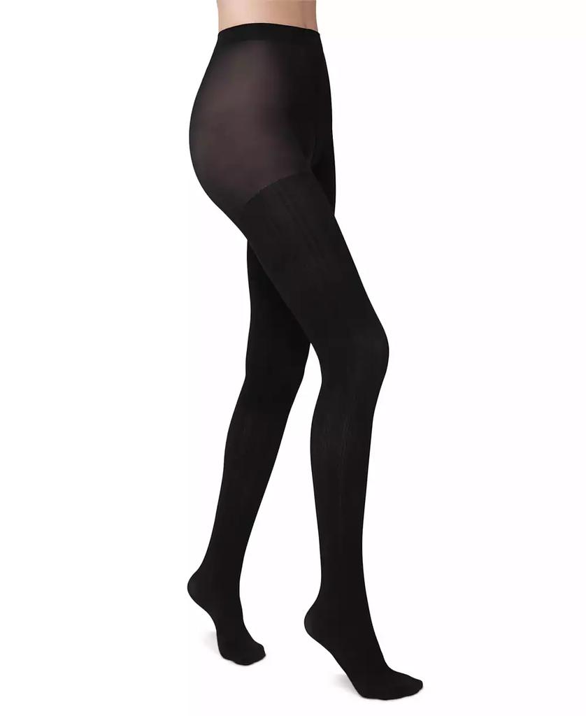 Hue Women's Control-Top Cable Tights U24233