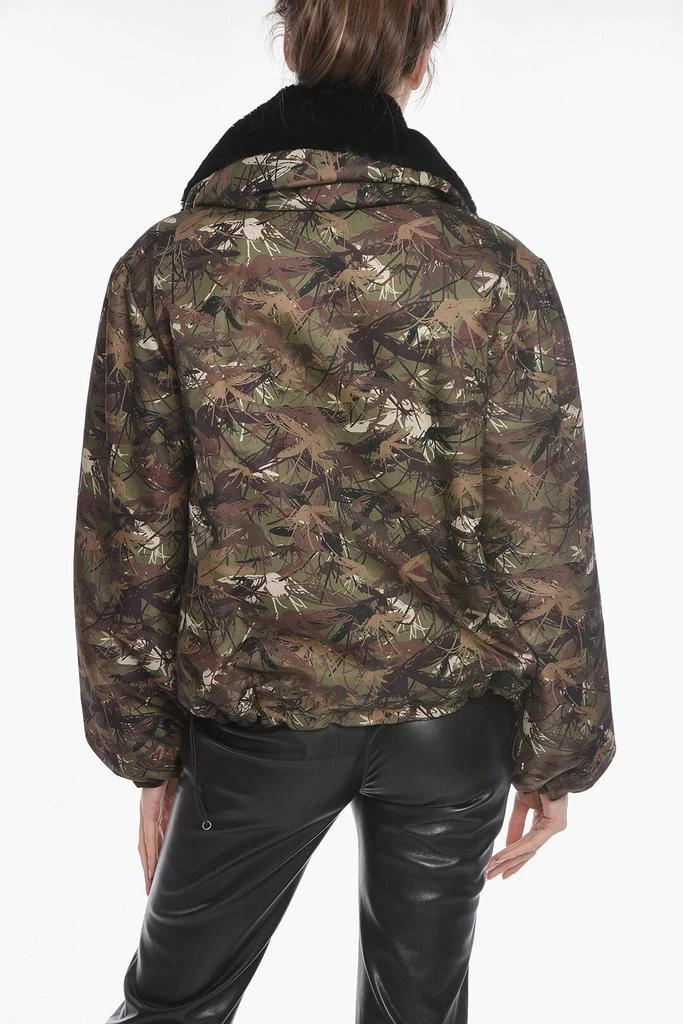 Random Identities Camo-printed Padded Jacket with Faux-furred Collar 3