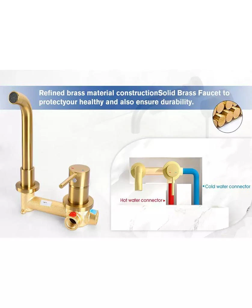 Slickblue Wall Mount Faucet for Bathroom Sink or Bathtub Sleek and Space-Saving Design 6