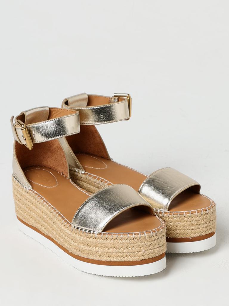 See by Chloé See by Chloé metallic leather espadrilles