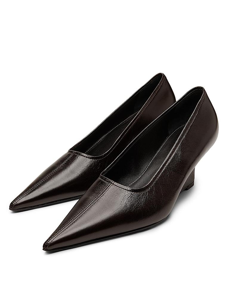 Totême Sharp 55MM Naplack Leather Wedge Pumps