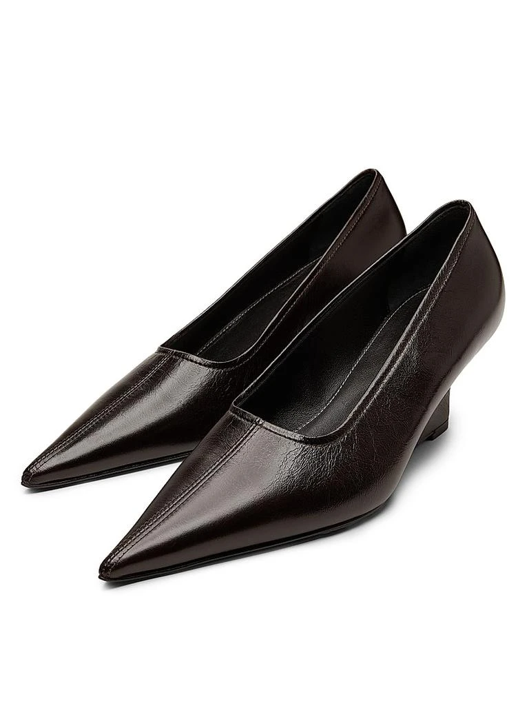 Totême Sharp 55MM Naplack Leather Wedge Pumps 2