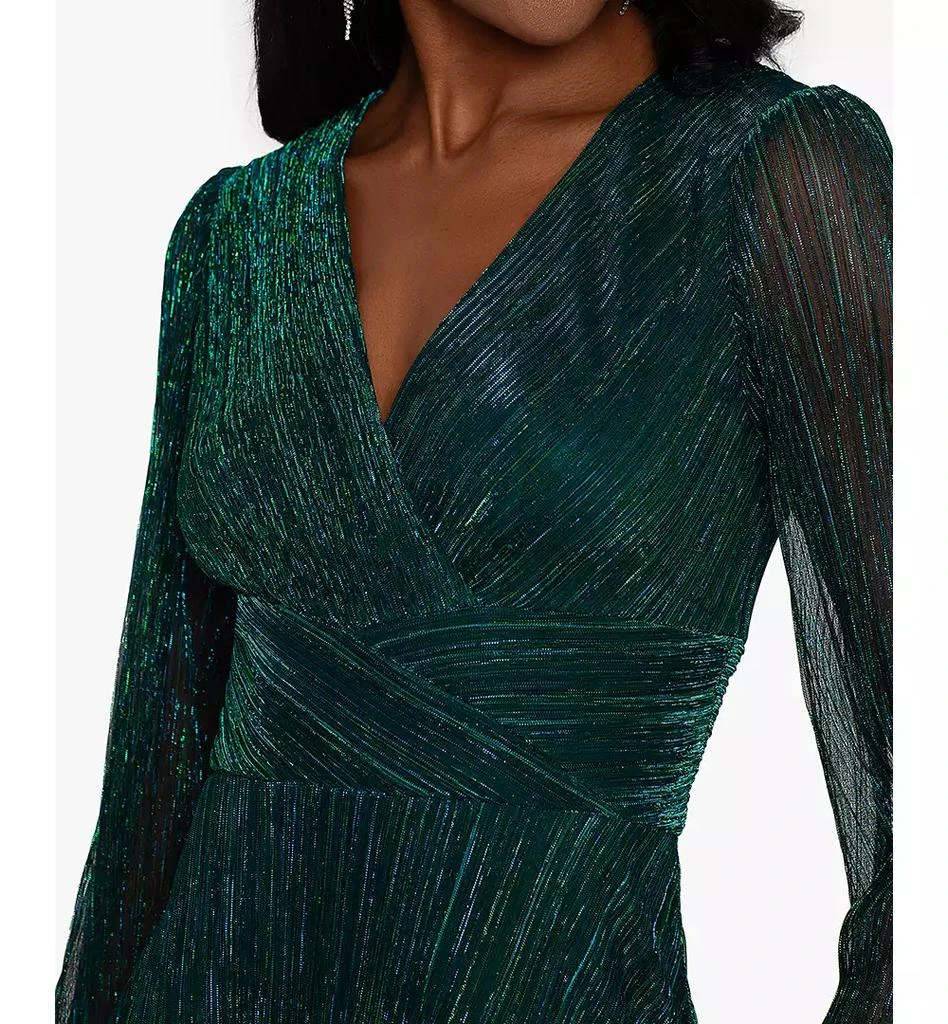 Betsy & Adam Women's Crinkle-Texture Evening Gown 4